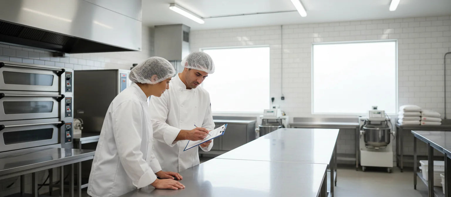 Food professional preparing dishes safely