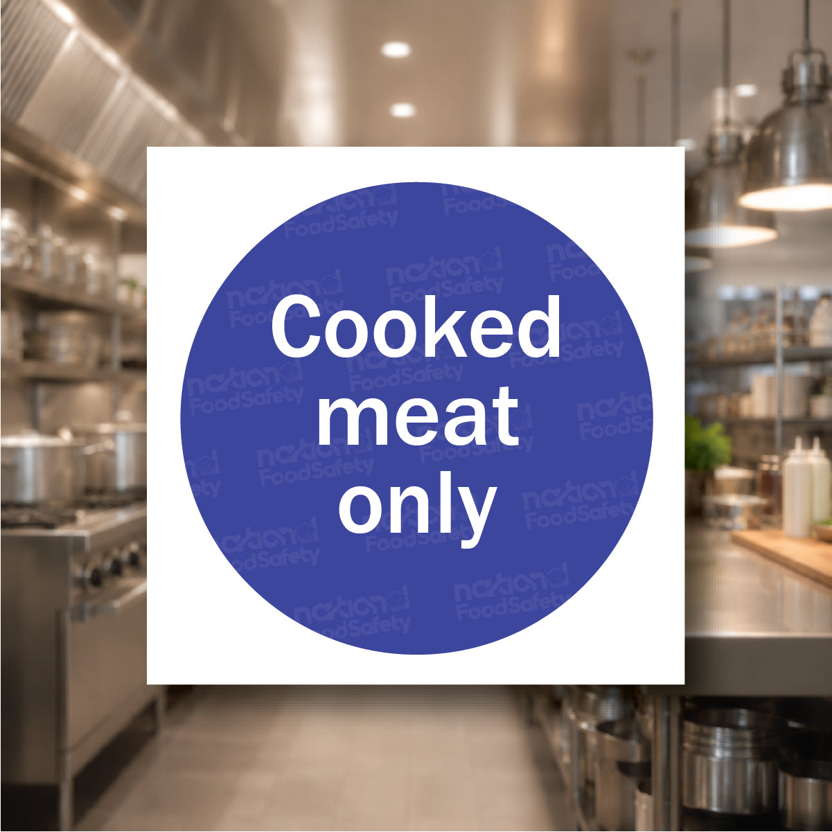 Cooked meat only