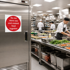 Do Not store raw and cooked food together