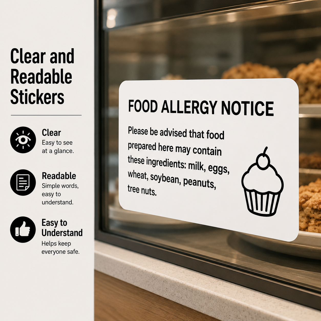 Food allergy notice