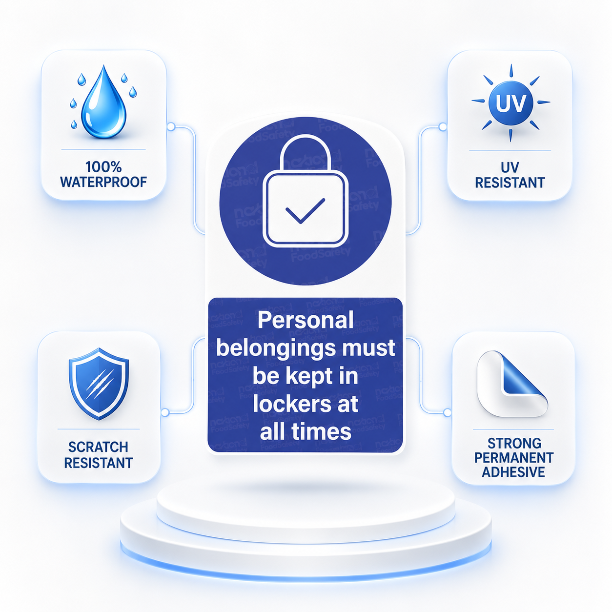 Personal Belongings must be kept in Lockers
