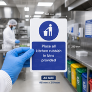 Place all Kitchen Rubbish in bin
