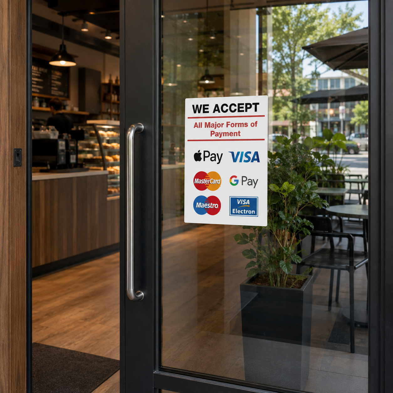 We accept all major forms of payment