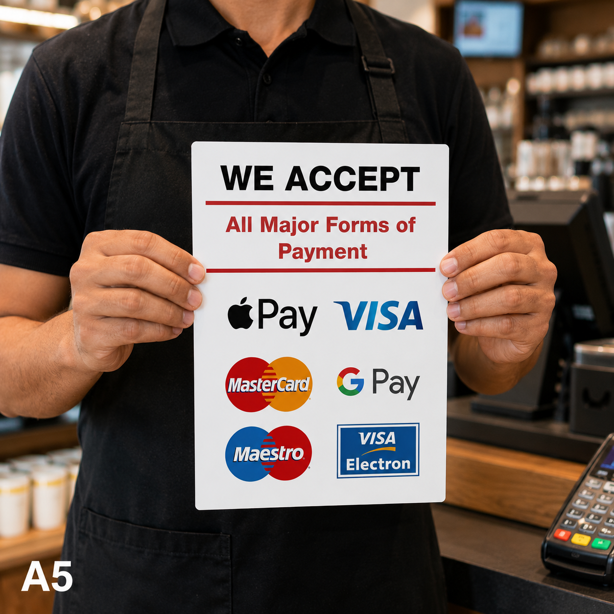 We accept all major forms of payment