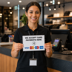 We accept card payments here