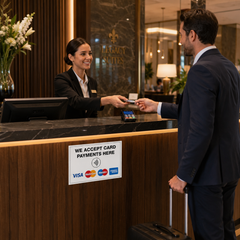 We accept card payments here