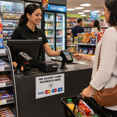 We accept card payments here