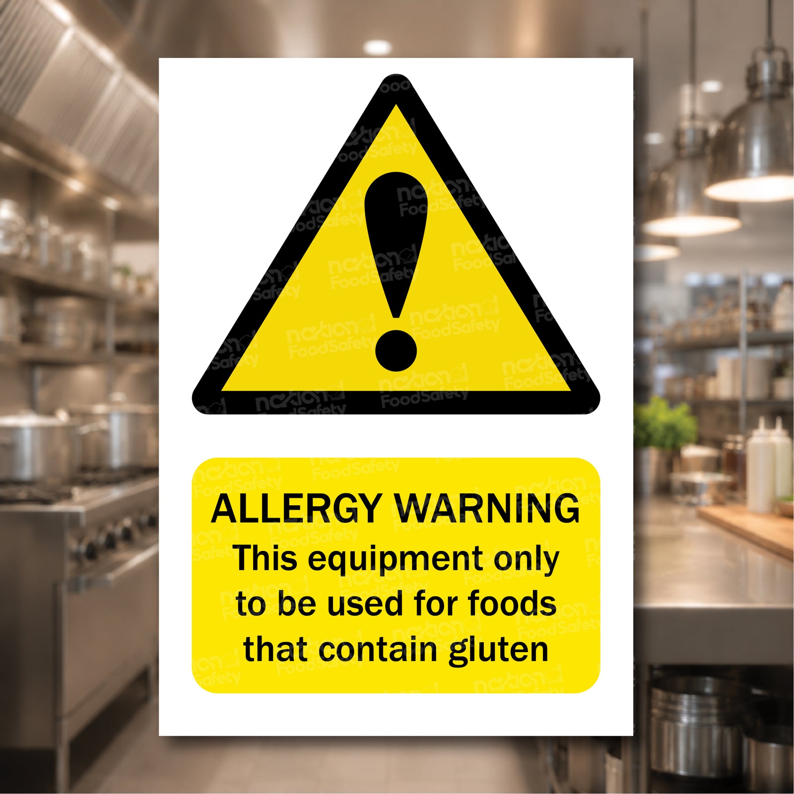 Allergy warning for food