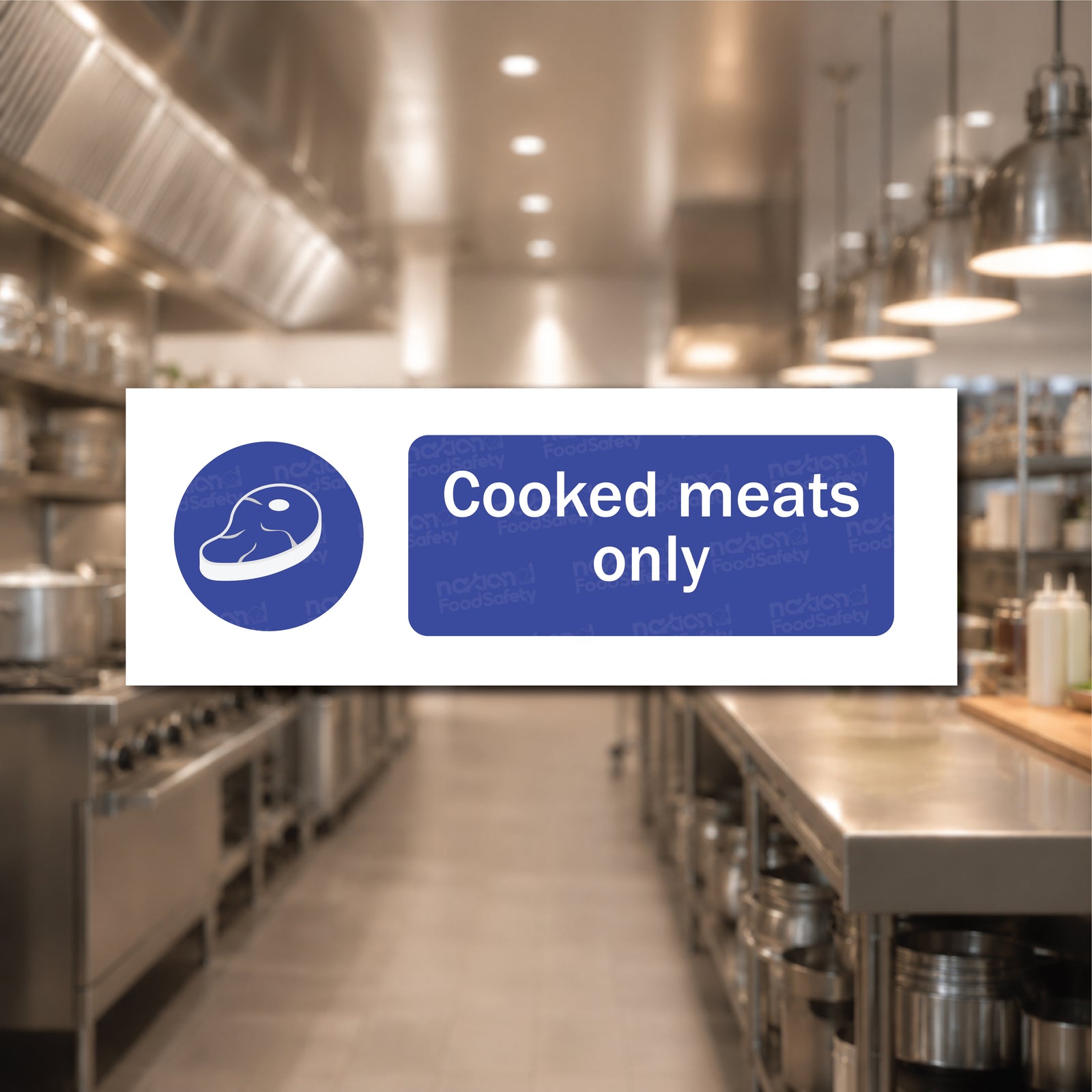 Cooked meat only