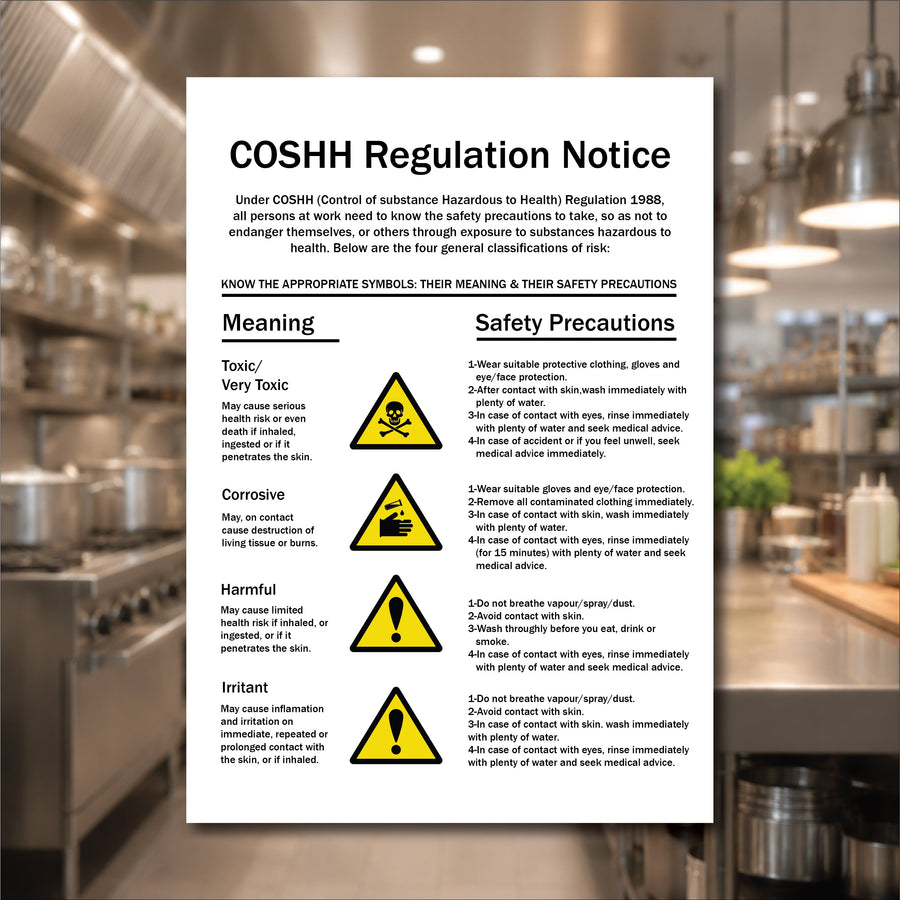 COSHH Regulation Notice