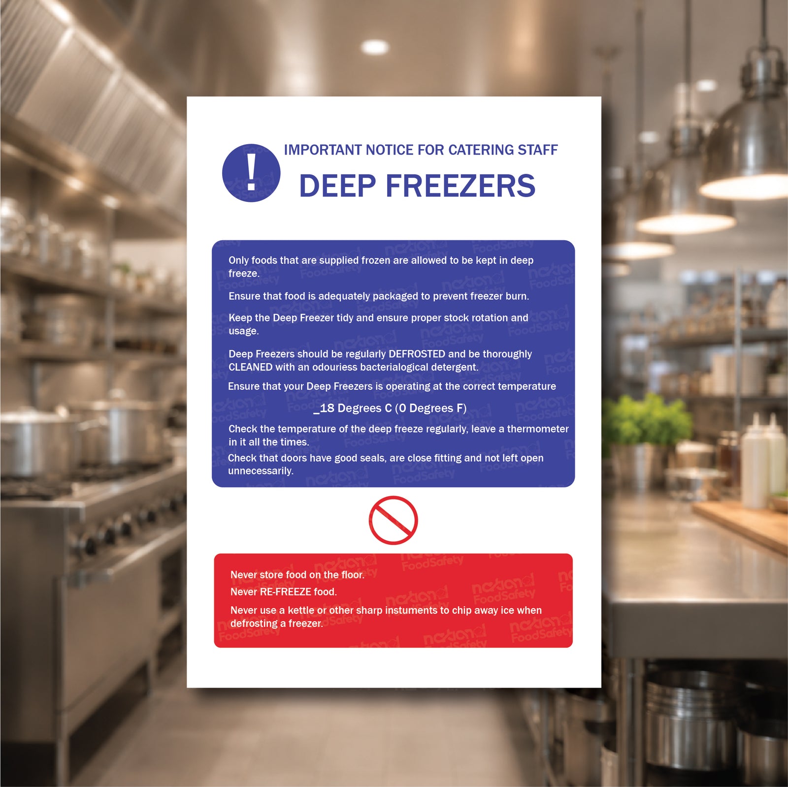 Deep Freezer Notice