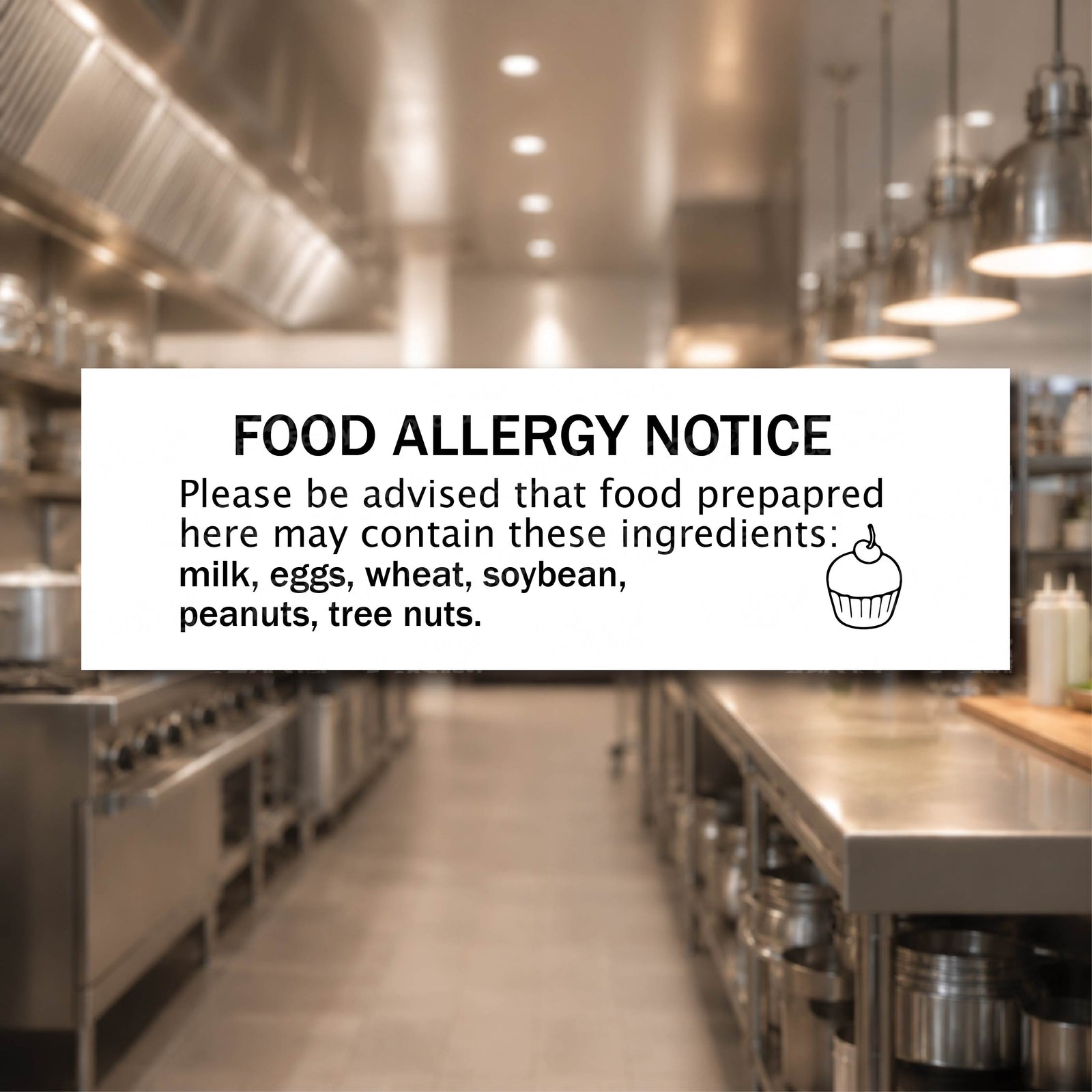 Food allergy notice