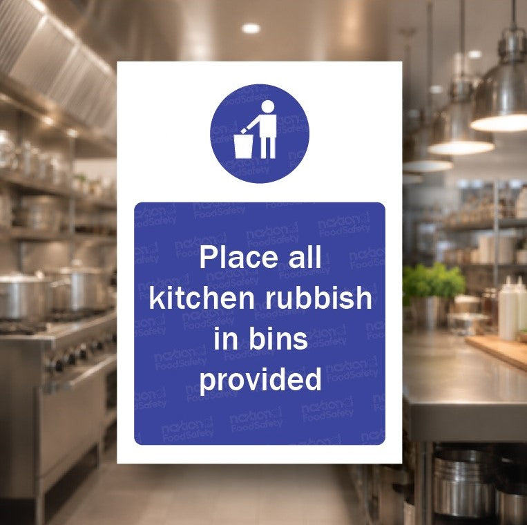 Place all Kitchen Rubbish in bin