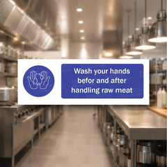 Wash Hands After handling Raw Meat